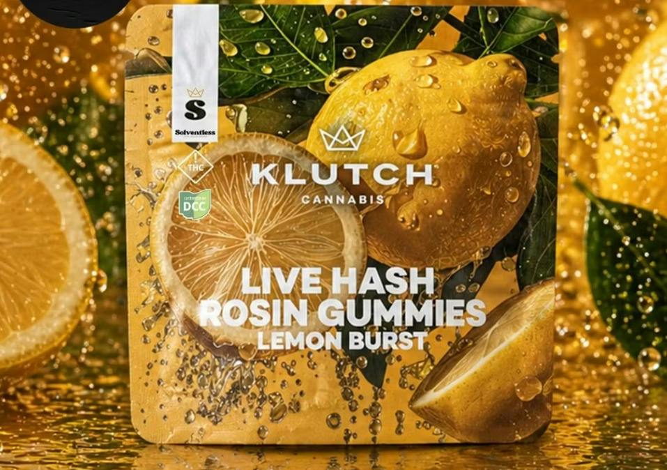 Klutch | Lemon Burst 1:4 THC:CBD Live Hash Rosin | 50mg 10pk