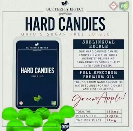 Butterfly Effect | Green Apple Hard Candies | 100mg 10pk