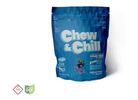 Chew & Chill | Blue Raspberry | 2:1 THC:CBN | 100mg 10pk