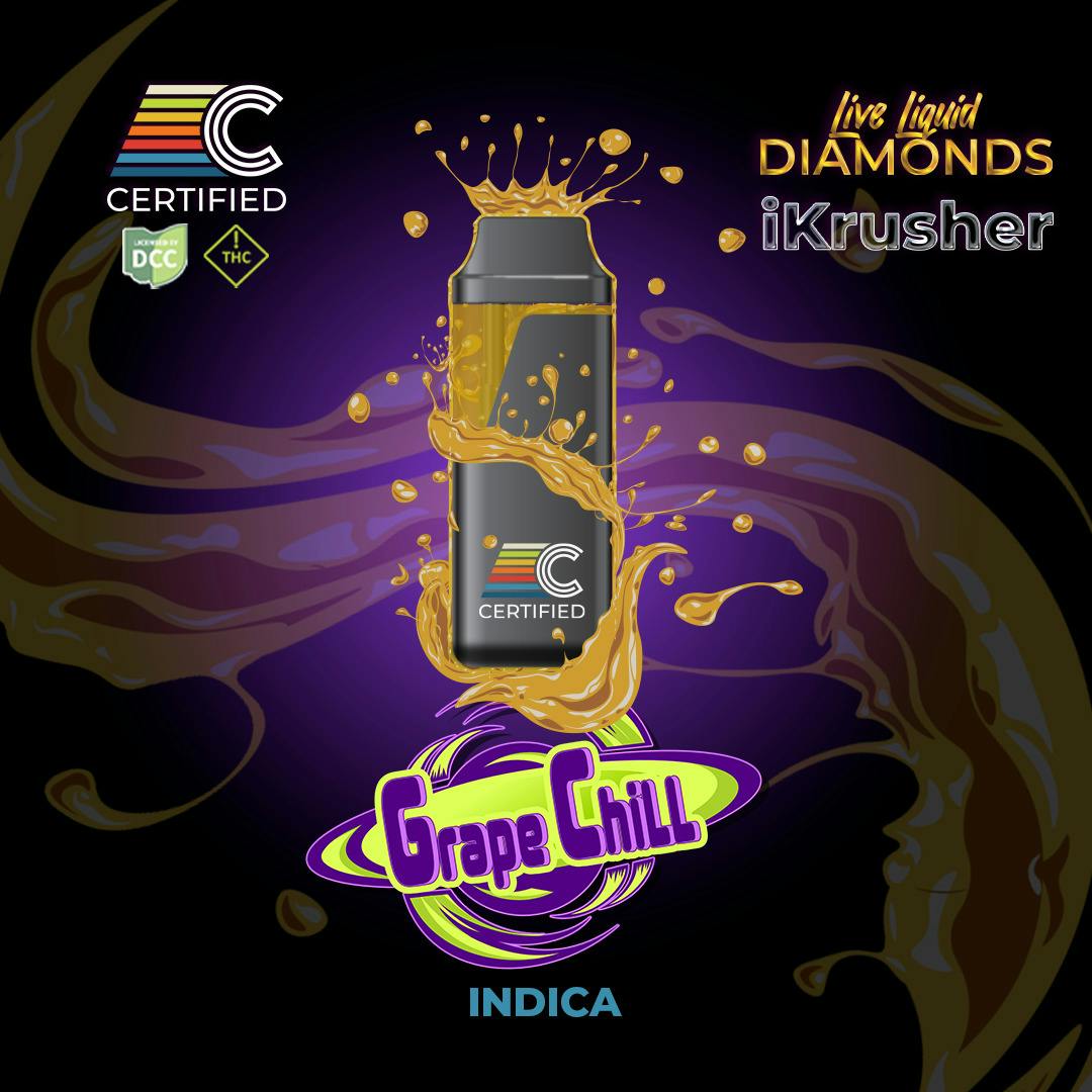 Certified | Grape Chill | Live Liquid Diamonds | 1g AIO