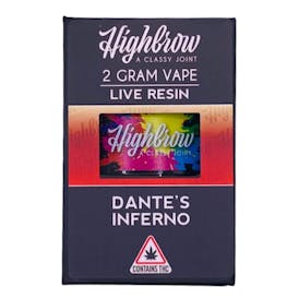 Highbrow | Dante's Inferno | Live Resin | 2g Disposable