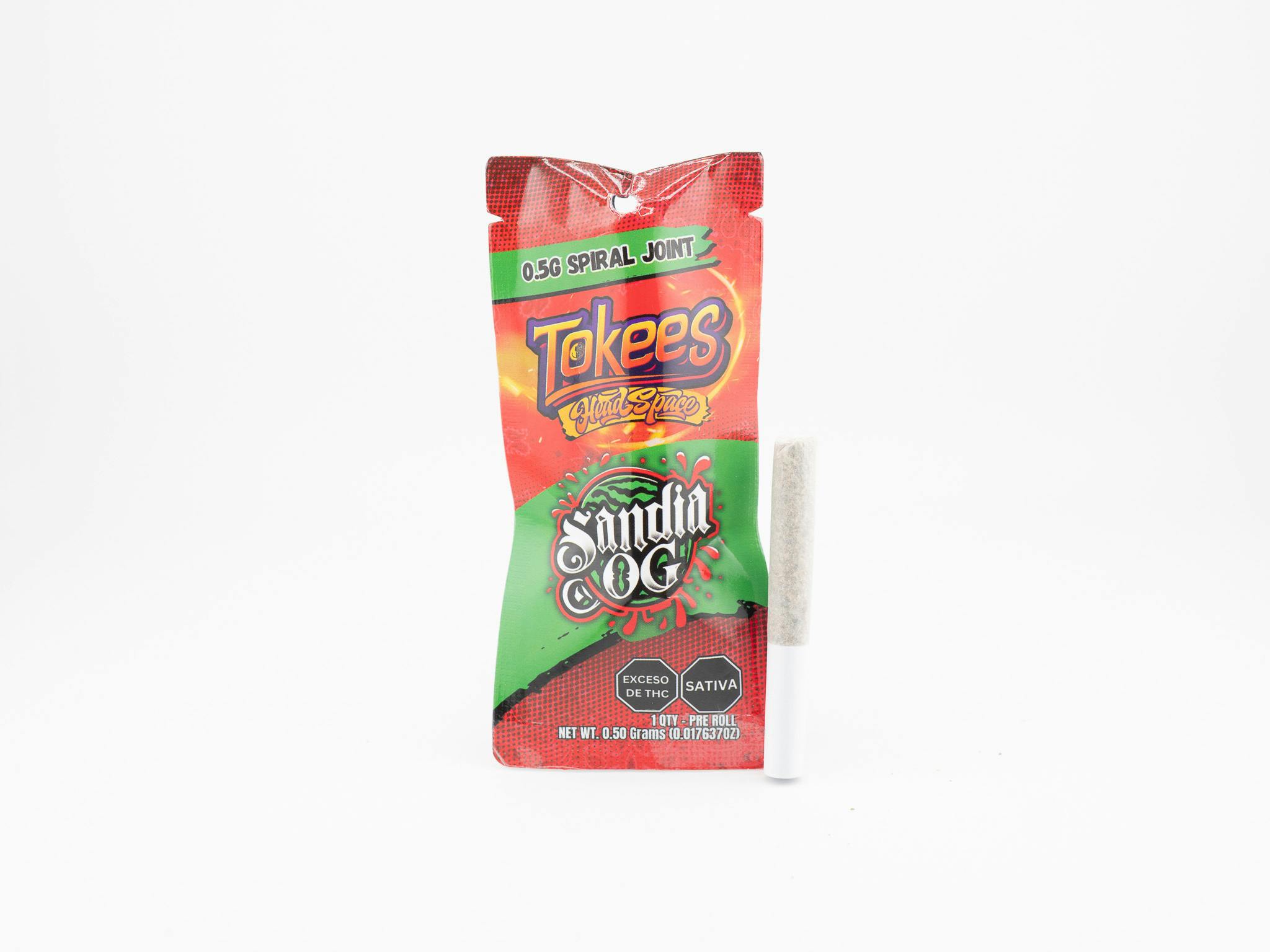 Headspace Tokees Sandia OG (S) 0.5g Rosin Infused Spiral Joint