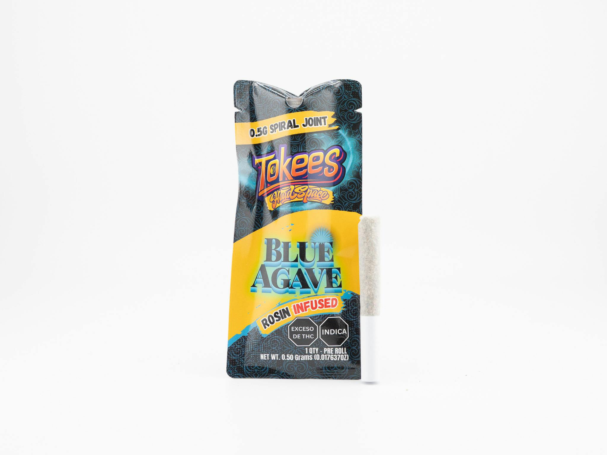 Headspace Tokees Blue Agave (I) 0.5g Rosin Infused Spiral Joint