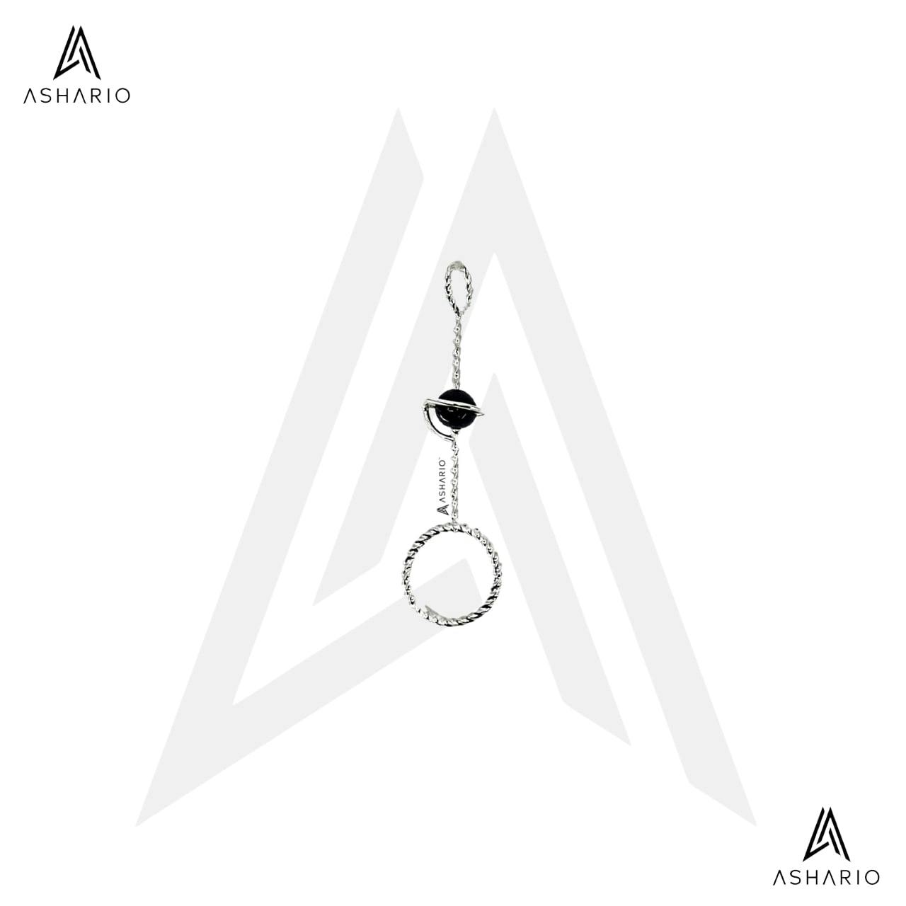 ASHARIO Pre-Roll Ring Holder - Planet (Silver) - Navy Blue