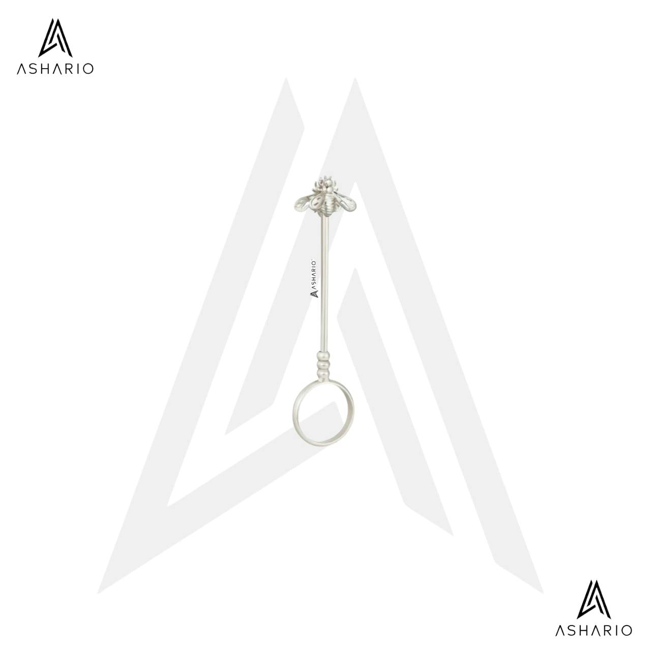 ASHARIO Pre-Roll Ring Holder - Bumble Bee - Silver