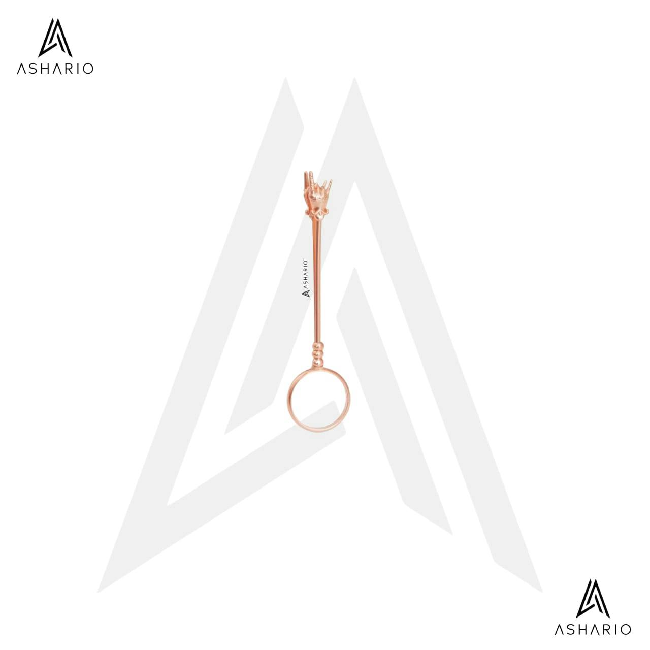 ASHARIO Pre-Roll Ring Holder - RockStar - Rose Gold