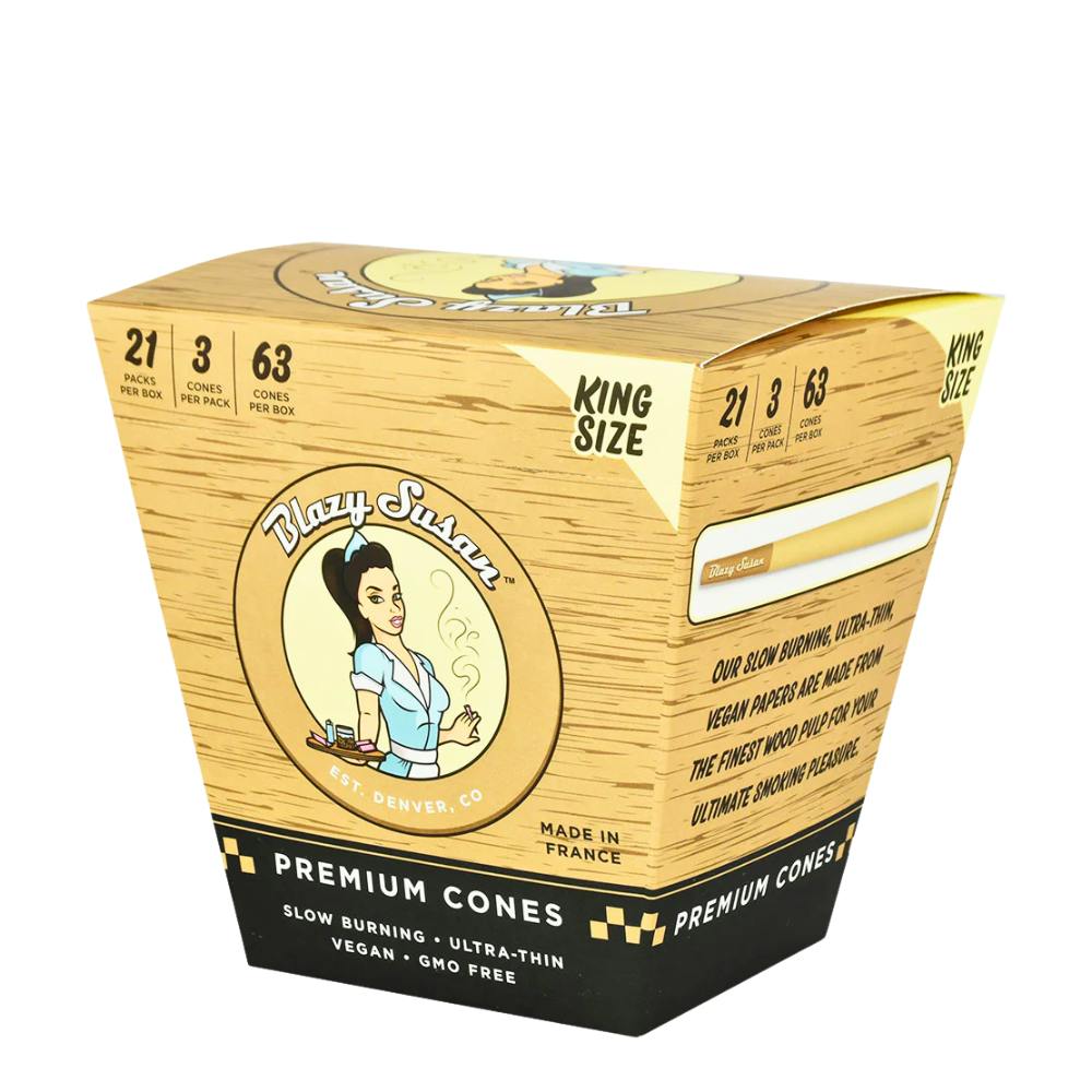 Blazy Susan Unbleached 11/4 Pre Rolled Cones - 21ct