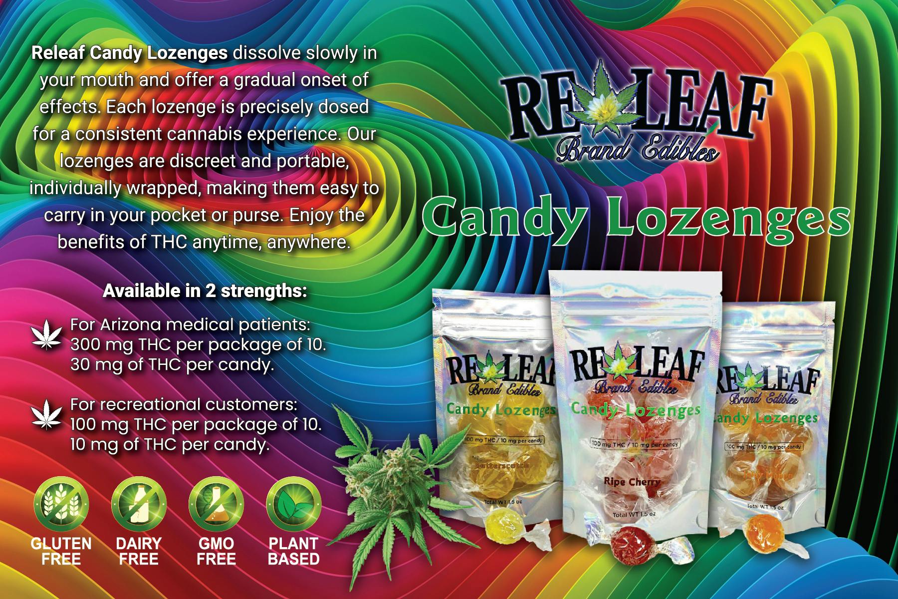 Releaf Brands Hard Candy - 100mg | Root Beer at Releaf 85624