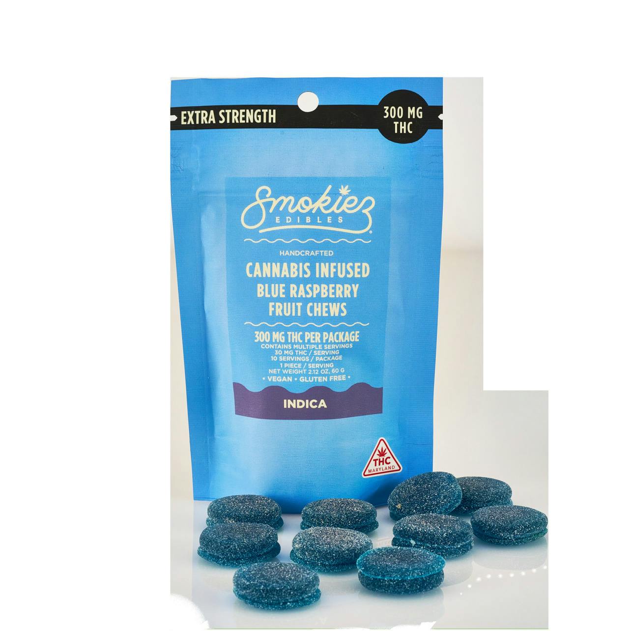 SZ Blue Raspberry Indica 300mg $35