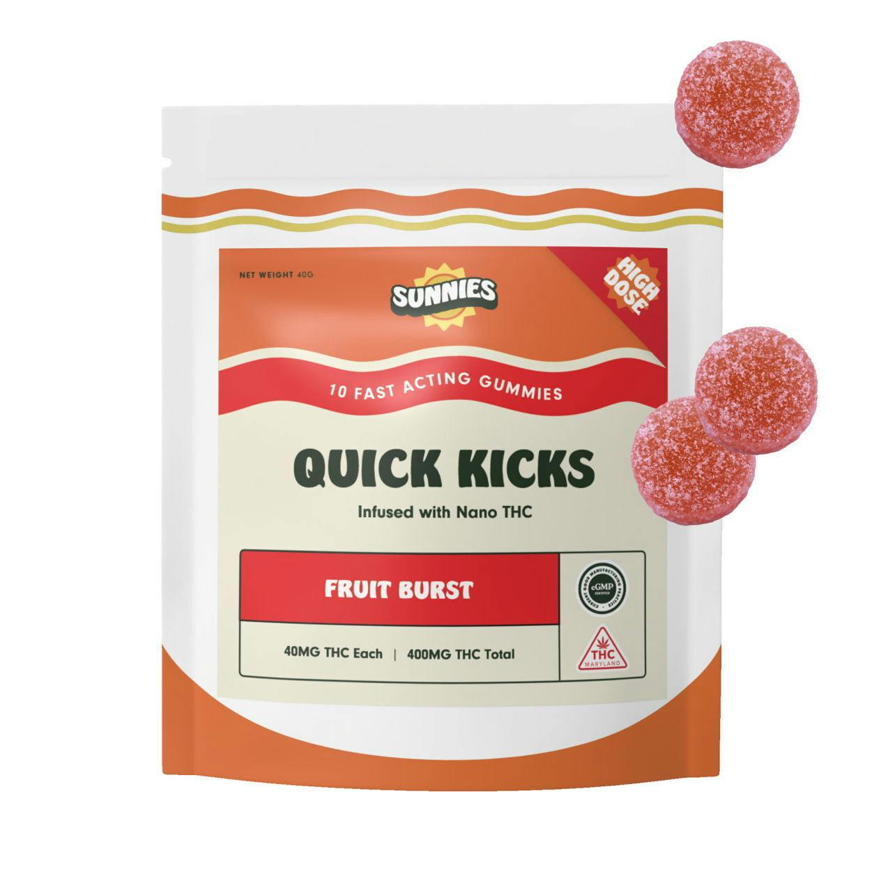 SM Sunnies Fruit Burst Nano Gummies 400mg $35
