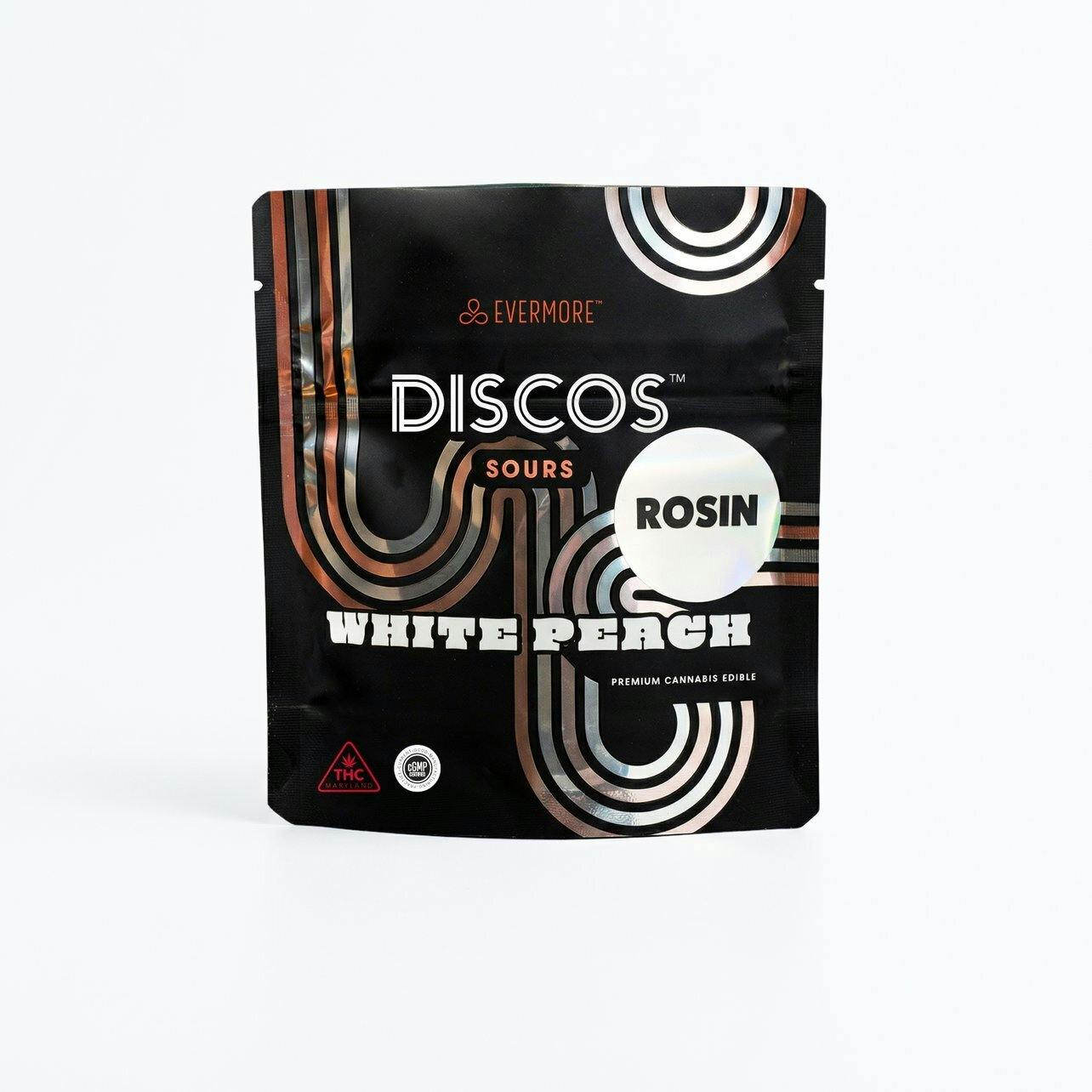 EV Sour White Peach Discos 100mg $25