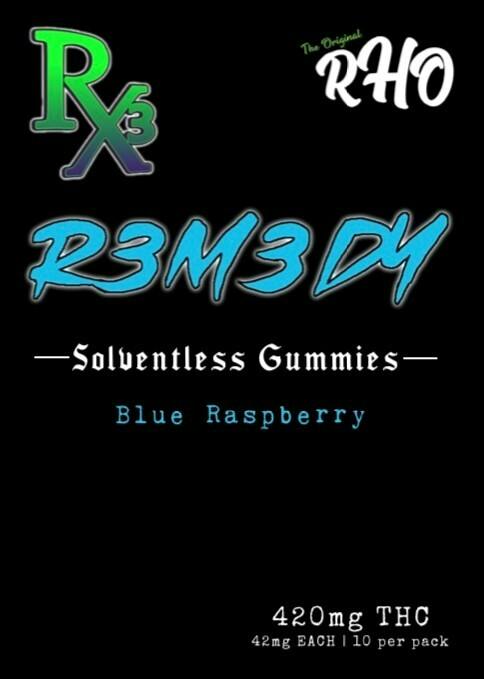 10pk 420mg Rosin Blue Raspberry Gummies - Hybrid