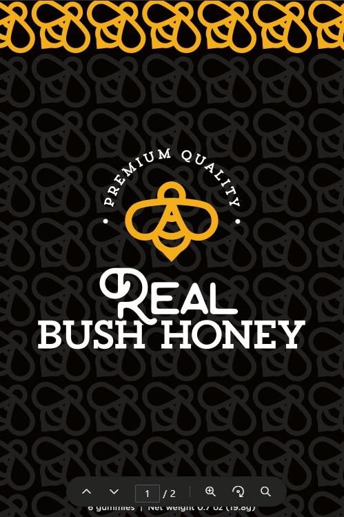 6pk 200mg Solventless Real Bush Honey Gummies - Hybrid
