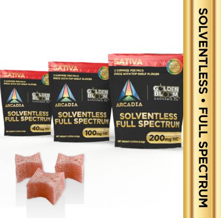 2pk 40mg Solventless Singles Gummies - Sativa