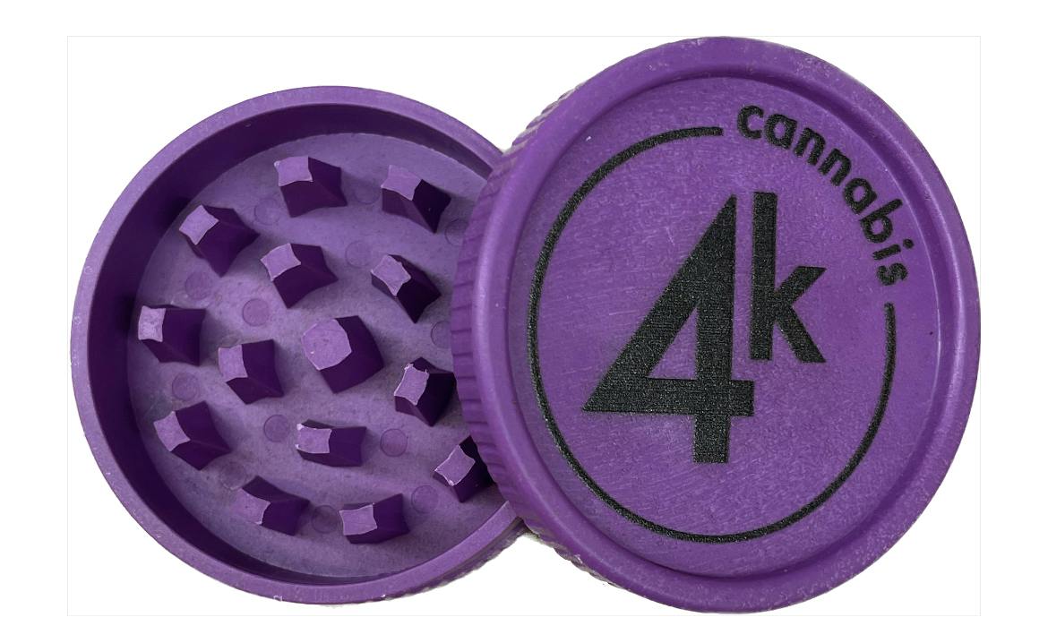 4K Cannabis | 2 Piece Biodegradable Grinder | PURPLE