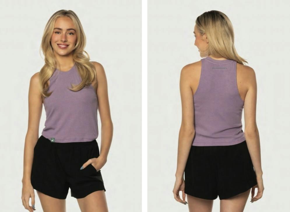 4k Cannabis | Ribbed Crop Tank | S | Purple