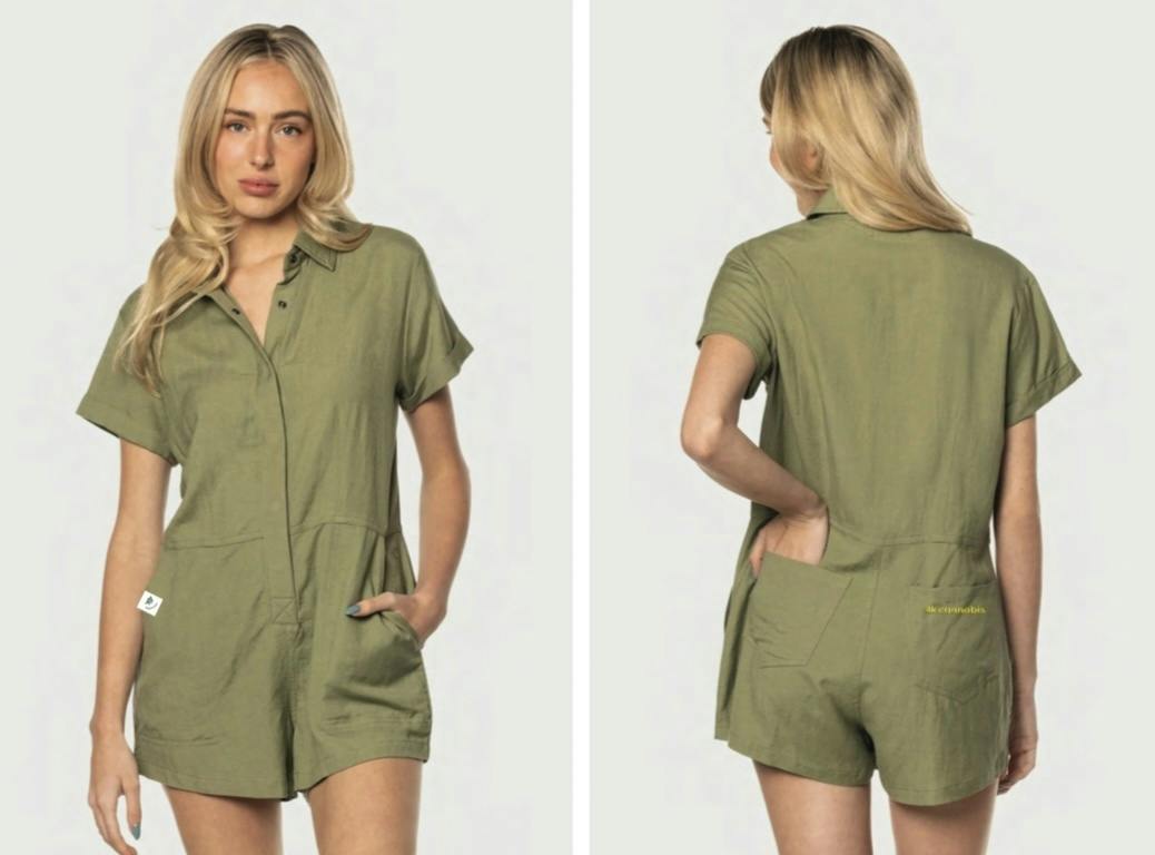 4k Cannabis | Utility Romper | S | Olive