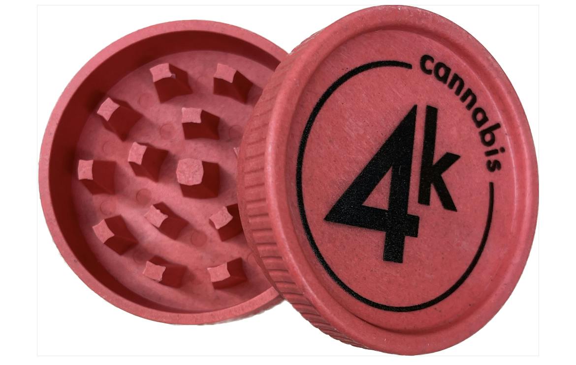 4K Cannabis | 2 Piece Biodegradable Grinder | RED