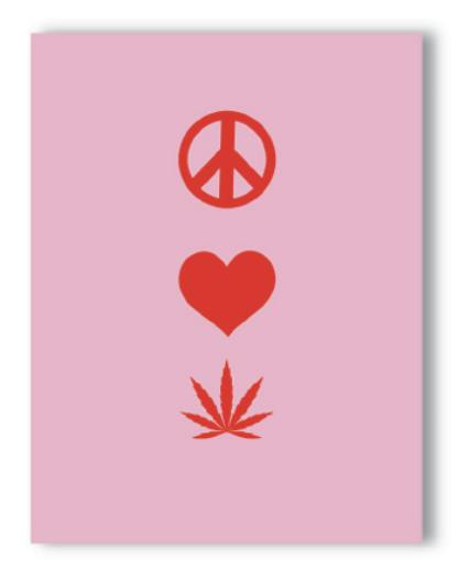 KushKards | Greeting Card | Peace Love Card