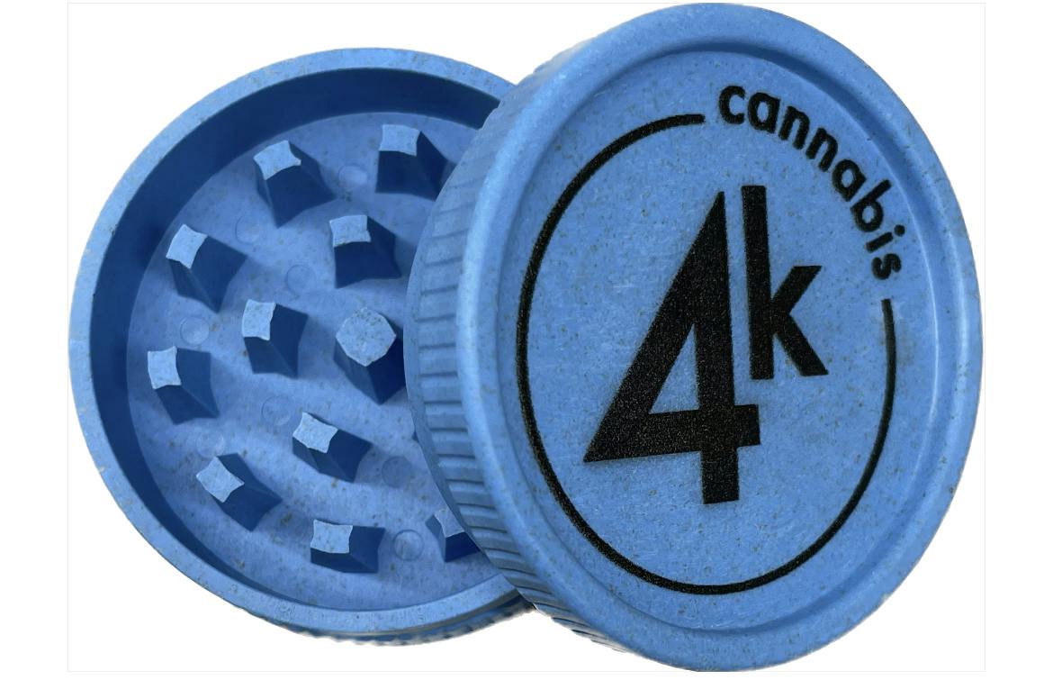 4K Cannabis | 2 Piece Biodegradable Grinder | BLUE