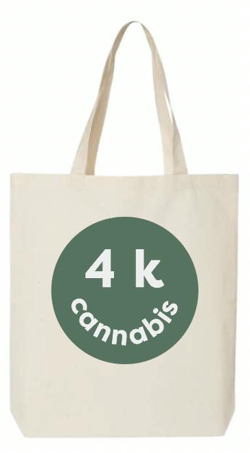 4K CANNABIS | Limited Edition | Tote Bag w/ Green Badge