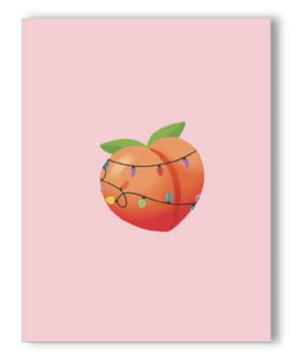 KushKards | Greeting Card | Peach Booty Lights