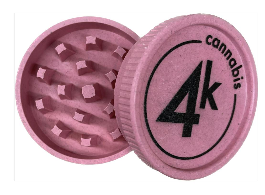 4K Cannabis | 2 Piece Biodegradable Grinder | PINK