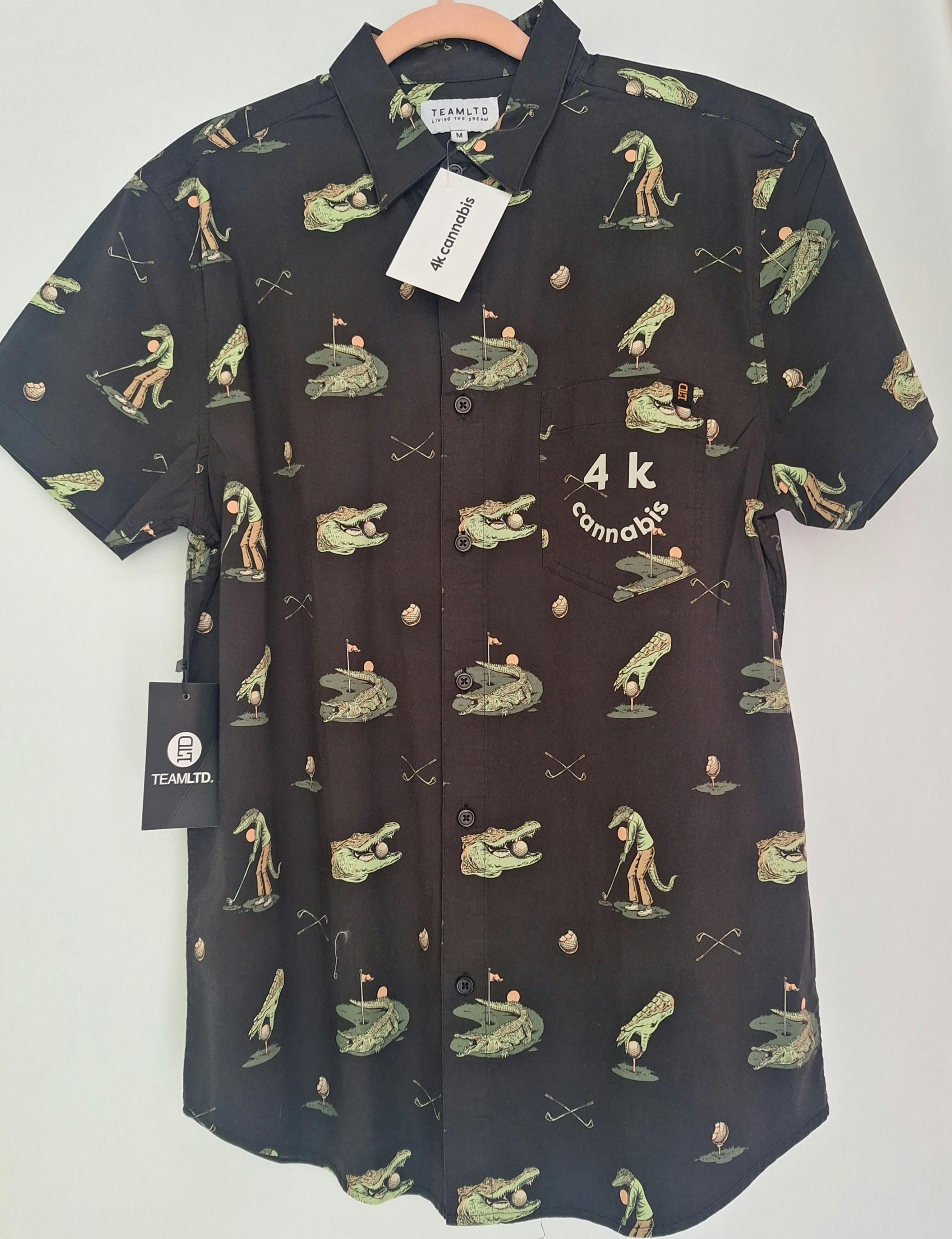 4K CANNABIS | Button Up Shirt | Gilmore Black | M