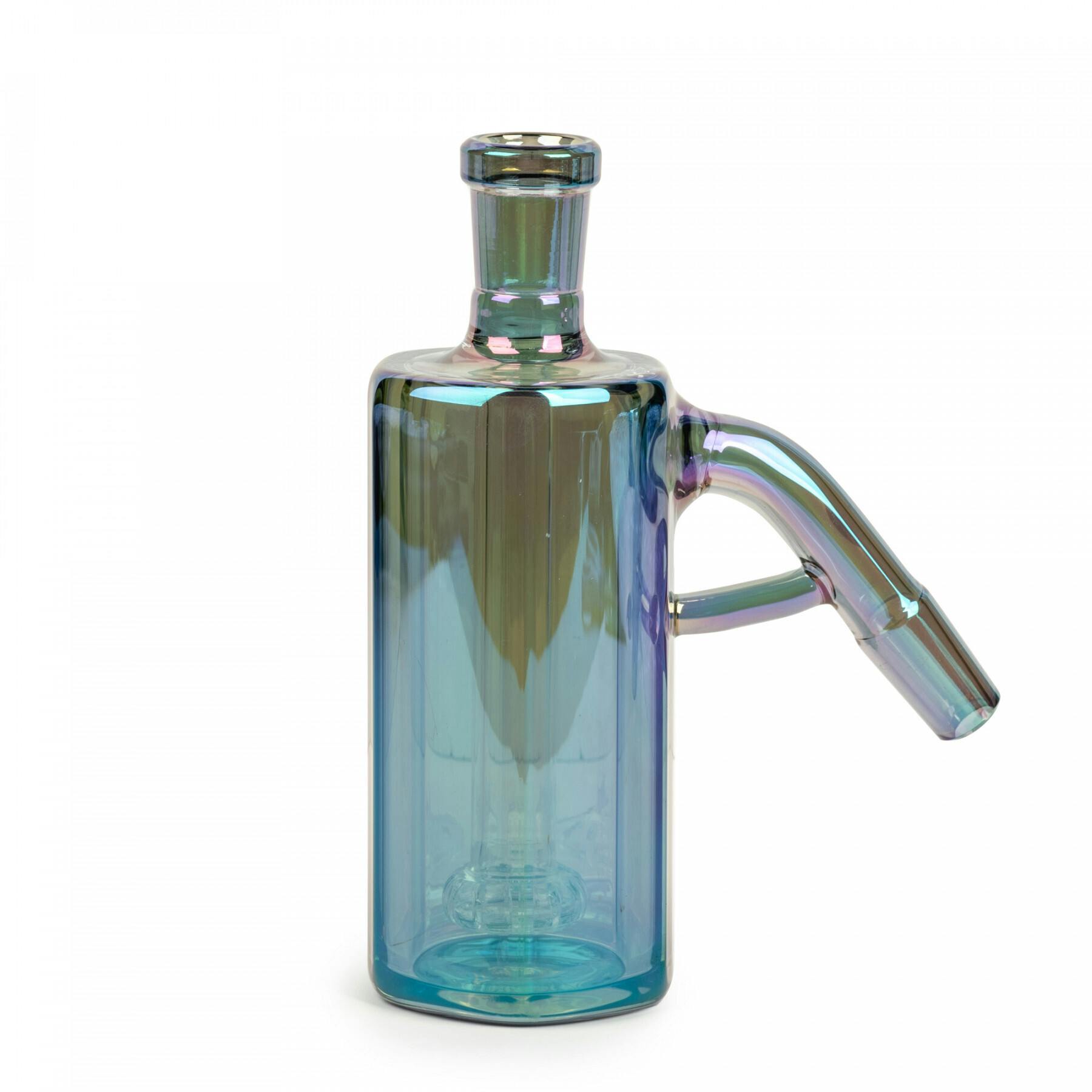 RED EYE | Metallic Terminator Finish 14mm 45 Degree Hex Tube Ash Catcher w/UFO Perc | Green
