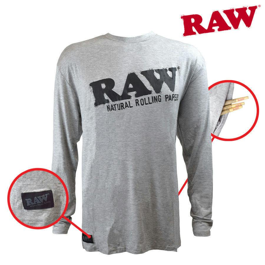 RAW | Long Sleeve Shirt | Grey/Black Logo | S