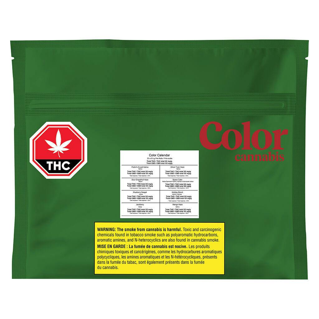 COLOR CANNABIS | Color Advent Calendar Pre-Roll | 25 x 0.5g