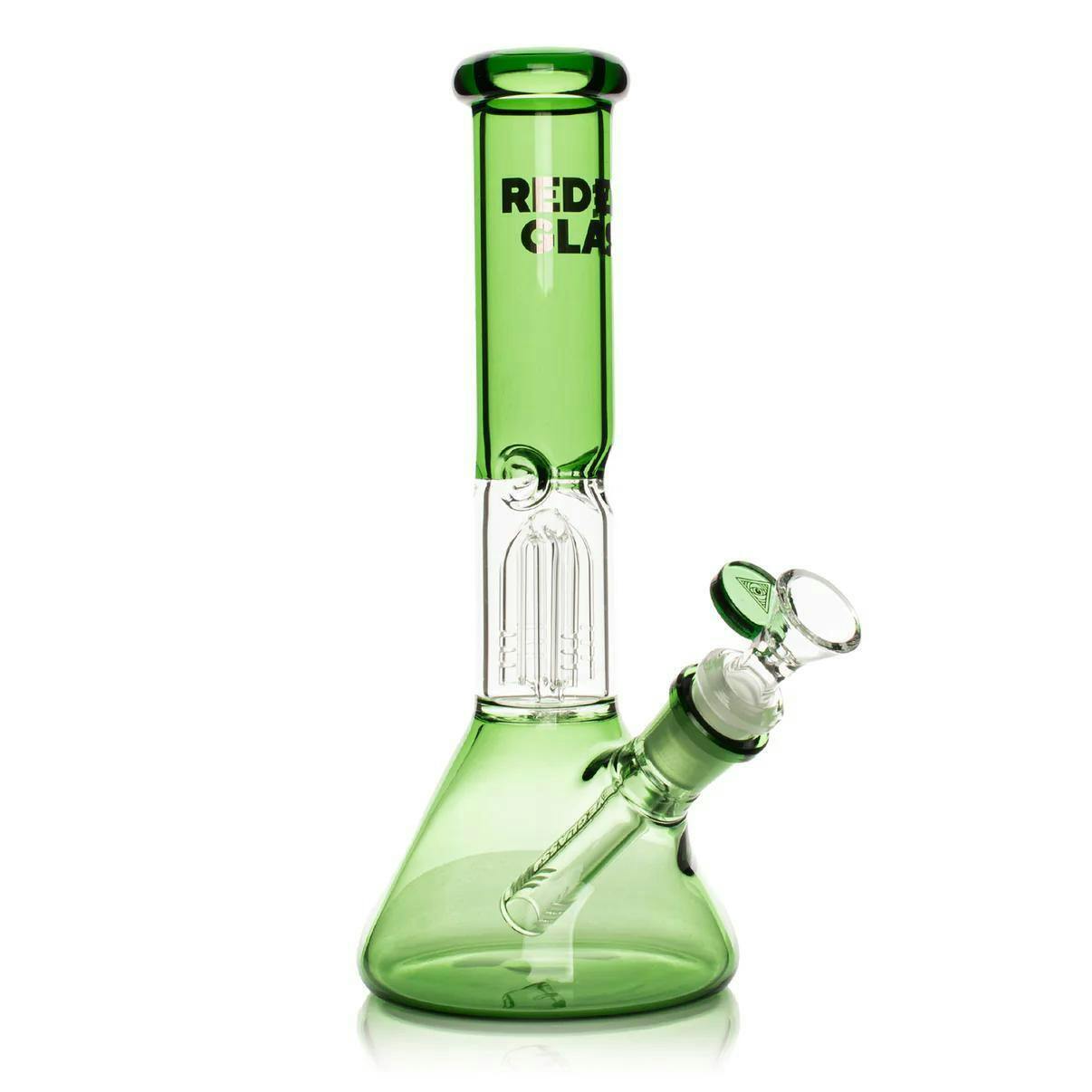 RED EYE | 10" 4-Arm Tree Perc Water Pipe | Green