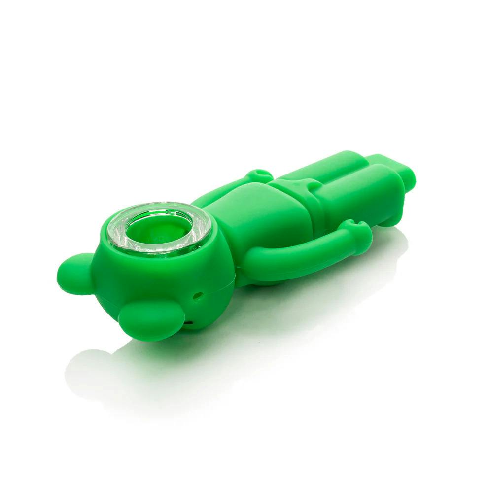 LIT | 4.25" X Bear Hand Pipe | Green