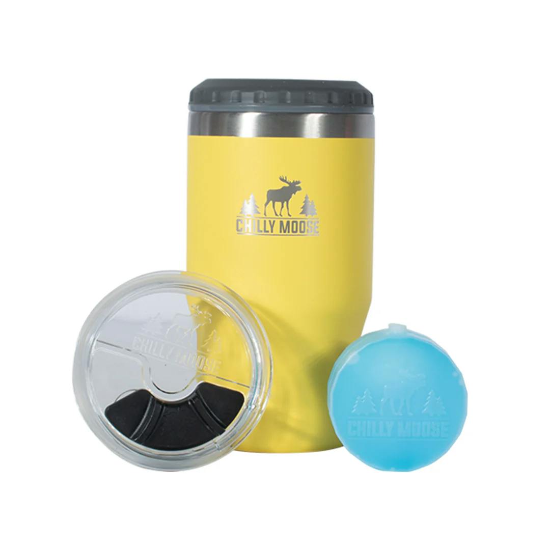 4k Cannabis X Chilly Moose | Brent 5 in 1 Insulated Tumbler | Sunrise Yellow