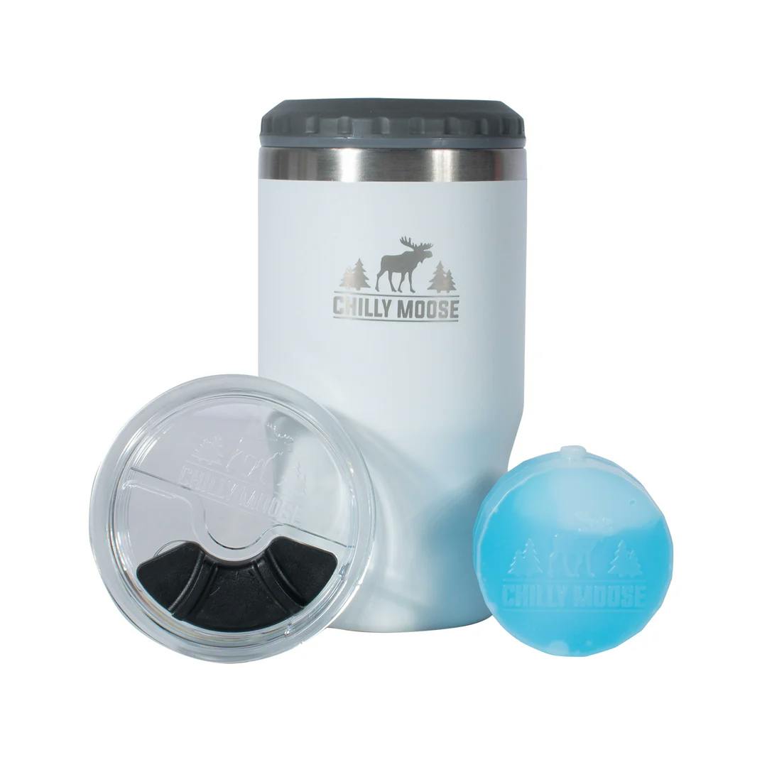4k Cannabis X Chilly Moose | Brent 5 in 1 Insulated Tumbler | Frost White