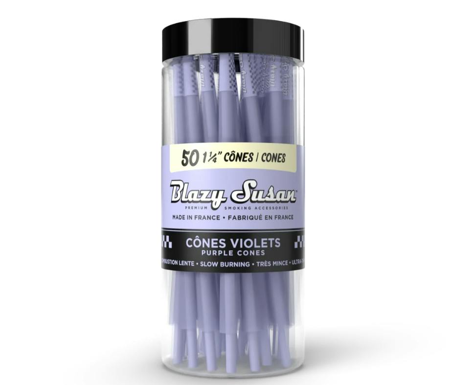 BLAZY SUSAN | Purple 1 1/4 Cones | 50ct