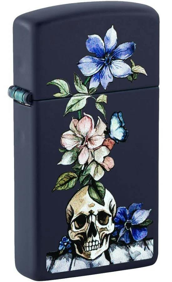 ZIPPO | Skull Meets Floral Lighter
