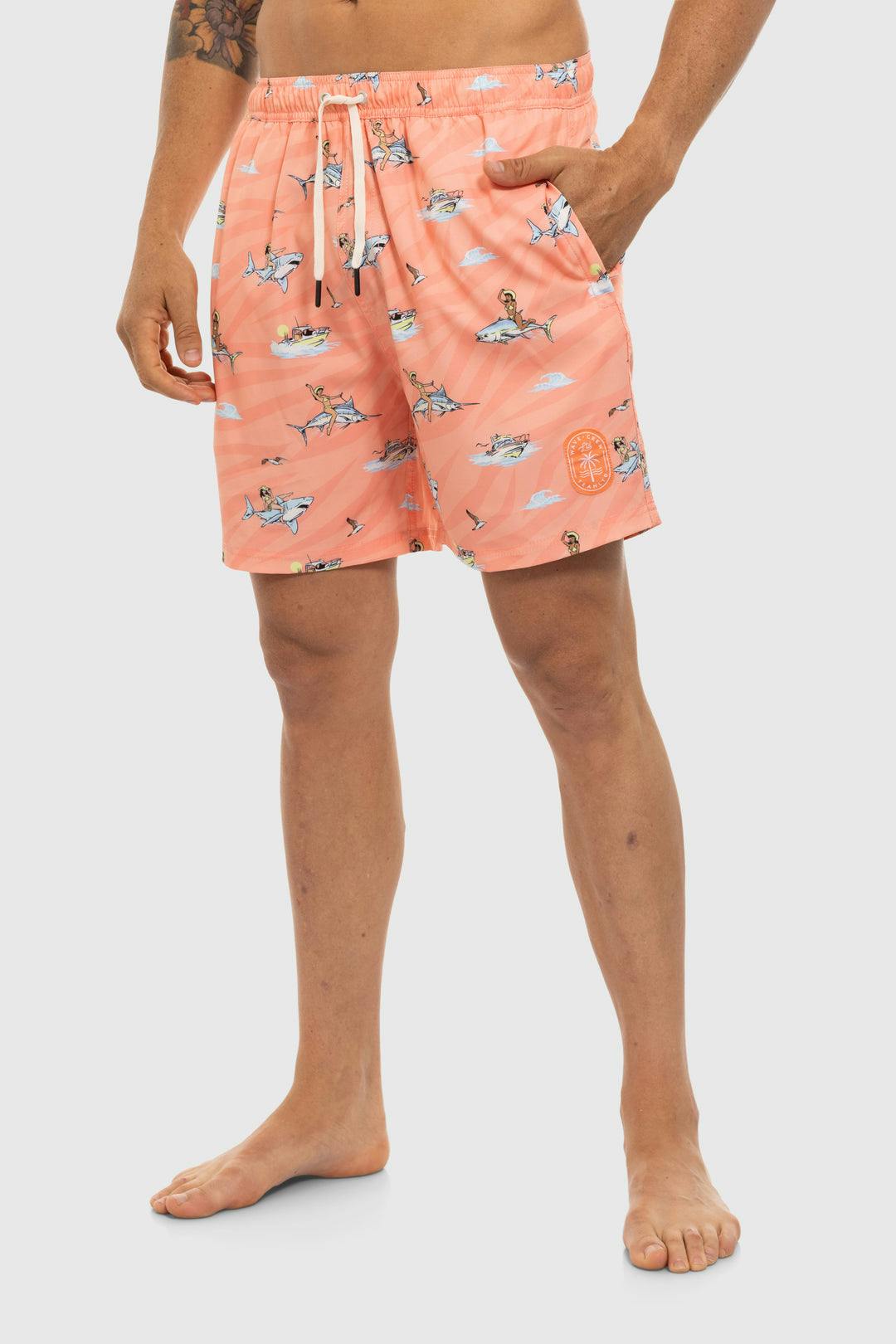4K CANNABIS | Swim Shorts | Orange Angler | M