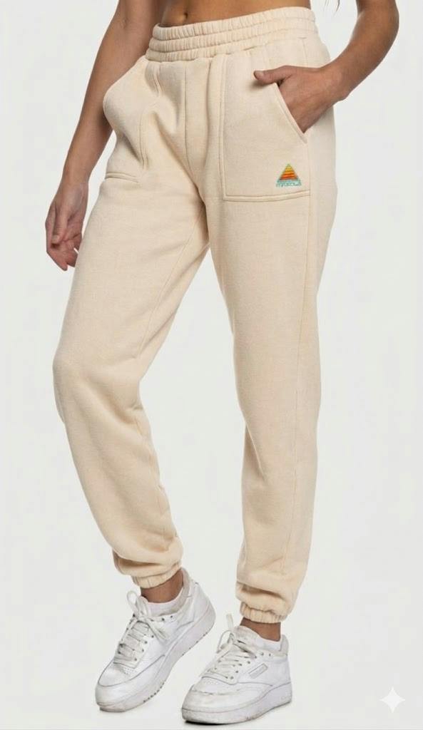 4k Cannabis | Fleece Sweatpants | Cream | M