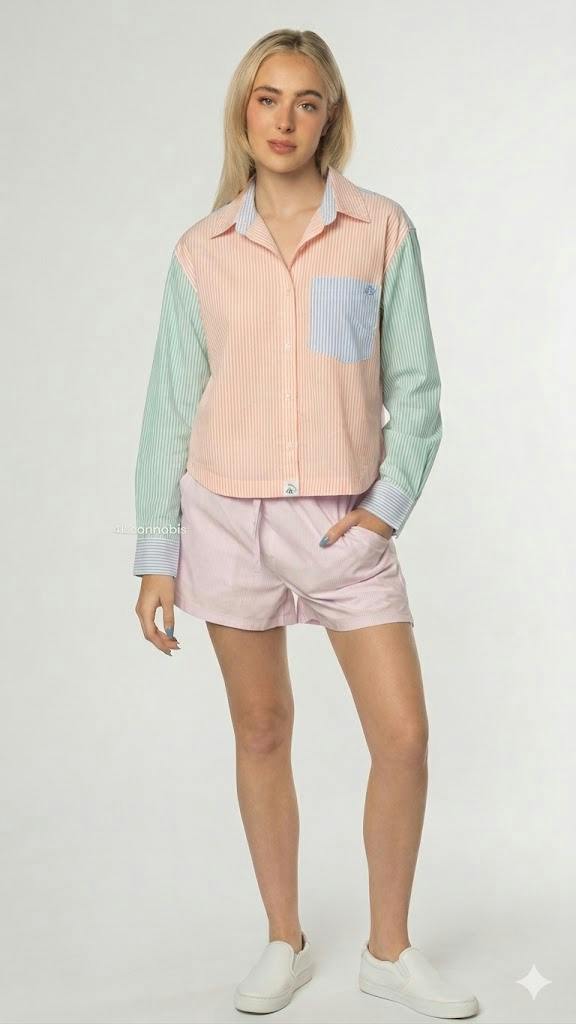 4k Cannabis | Daily Button Up | S | Colour Block
