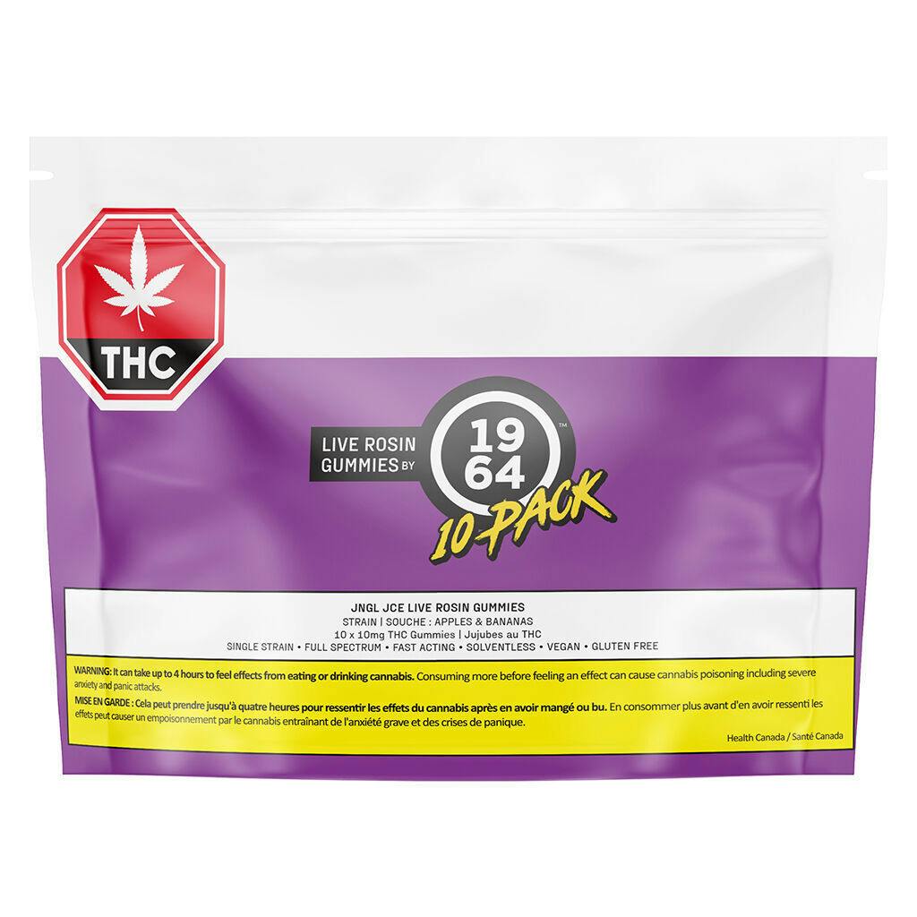 1964 | JNGL JCE Live Rosin Gummies | Indica | 10x10mg