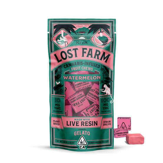 Watermelon 'Gelato' Live Resin Chews | 100mg | 10ct | 10mg/ea