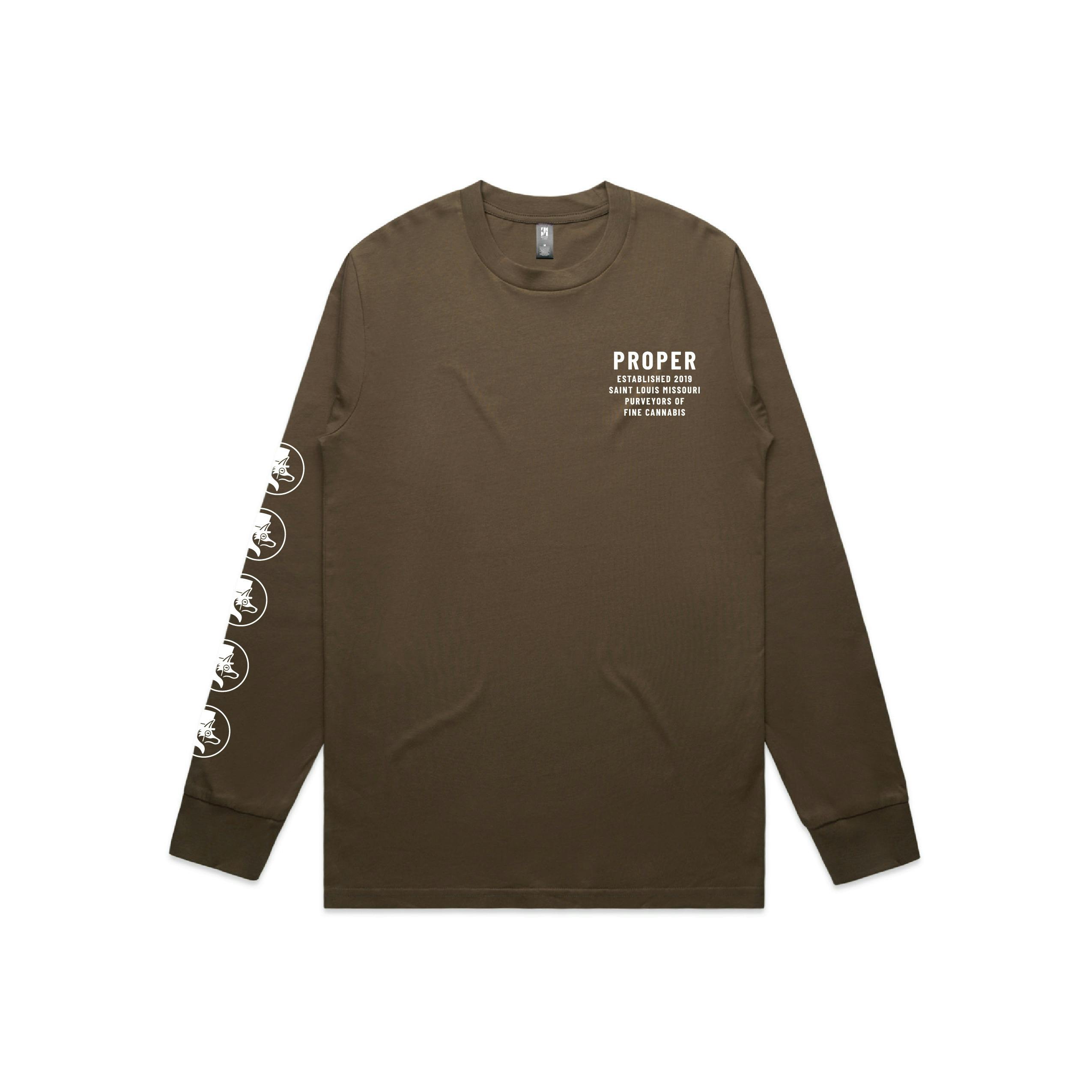 Fox Long Sleeve Tee - Chestnut