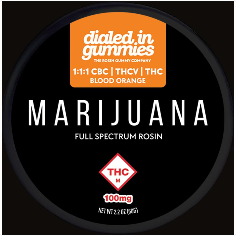 Blood Orange 1:1:1 THC/THCV/CBC Rosin Gummies