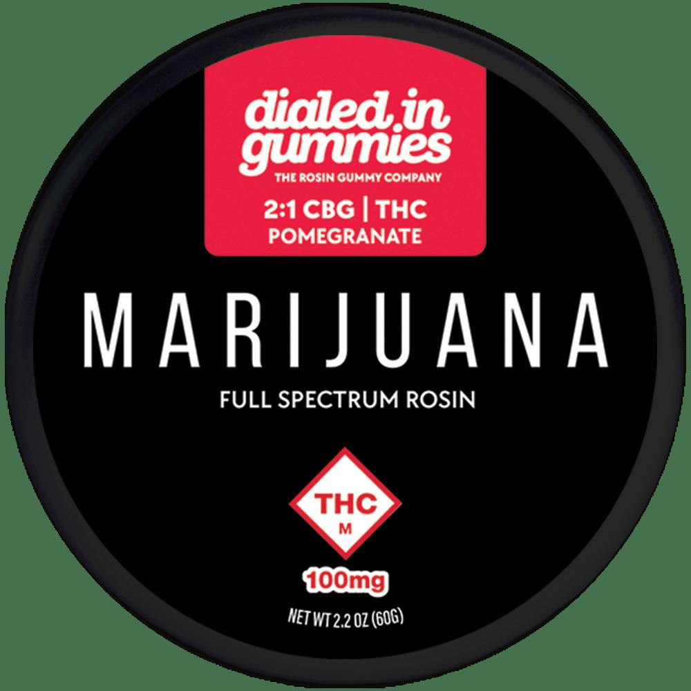 Pomegranate 2:1 CBG/THC Rosin Gummies