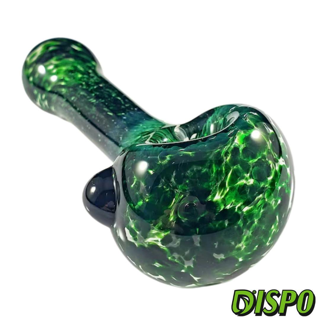 Glass Hand Pipe Video Game Character Green 4.7"