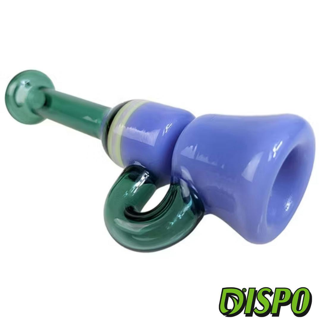 Glass Chillum Horn Shape 4.7"