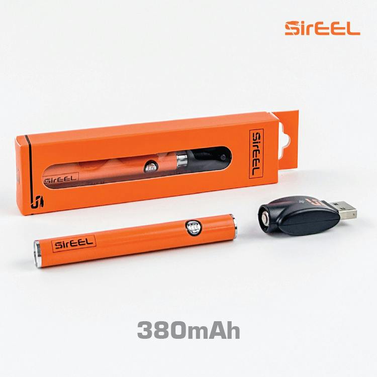 SirEEL Flashlight 380mAh w/ Preheat Variable Voltage Battery & 510 Thread USB Charger | Orange Co...