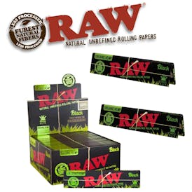 Raw - Black King Size Organic Hemp Rolling Papers