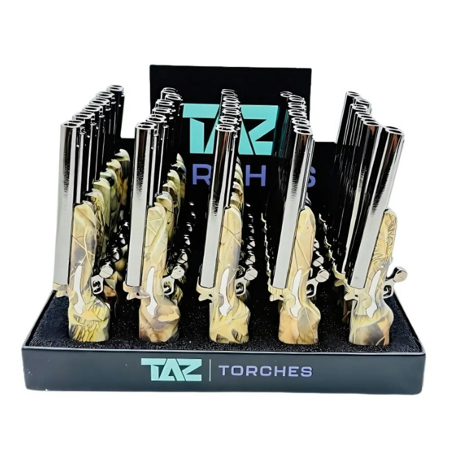 TAZ TORCH DOUBLE SHOTGUN DESIGN LIGHTER DISPLAY OF 30 (TT-39B)